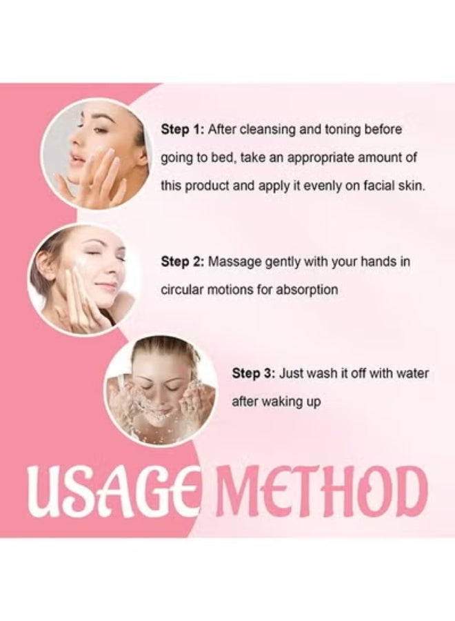 CARVENCHY Watermelon Glow Sleeping Mask, Watermelon Overnight Face Masks Skincare, with AHA, Hyaluronic Acid, Niacinamide - Anti Aging Face Cream for Smooth, Glowing (50ml) - Image 5